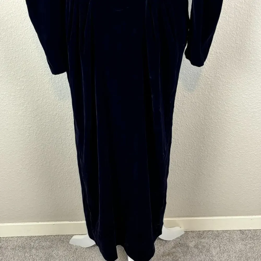 VTG Velvet Dress 10 Lace Neck Victorian Whimsygoth Edwardian McClintock 90s